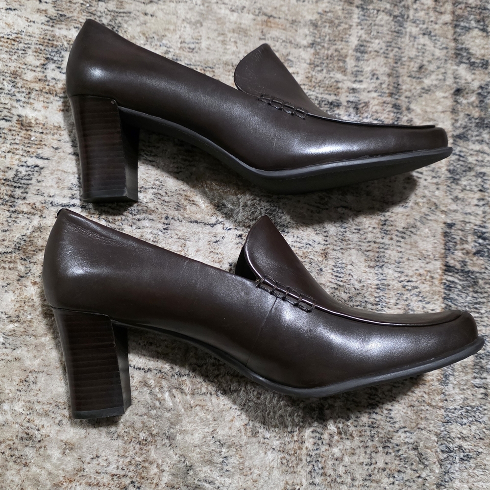 Leather Elegant Brown Women's Loafers
